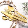 6/24Pcs Tableware Set Stainless Steel Utensil Kitchen Knives Cake Forks Coffee Spoons Cutlery for Home Restaurant Flatware Set