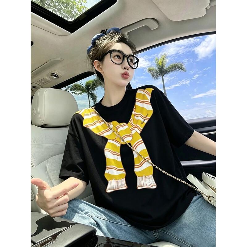 La Chapelle Women s Loose Fit Printed T-Shirt 4XL белый