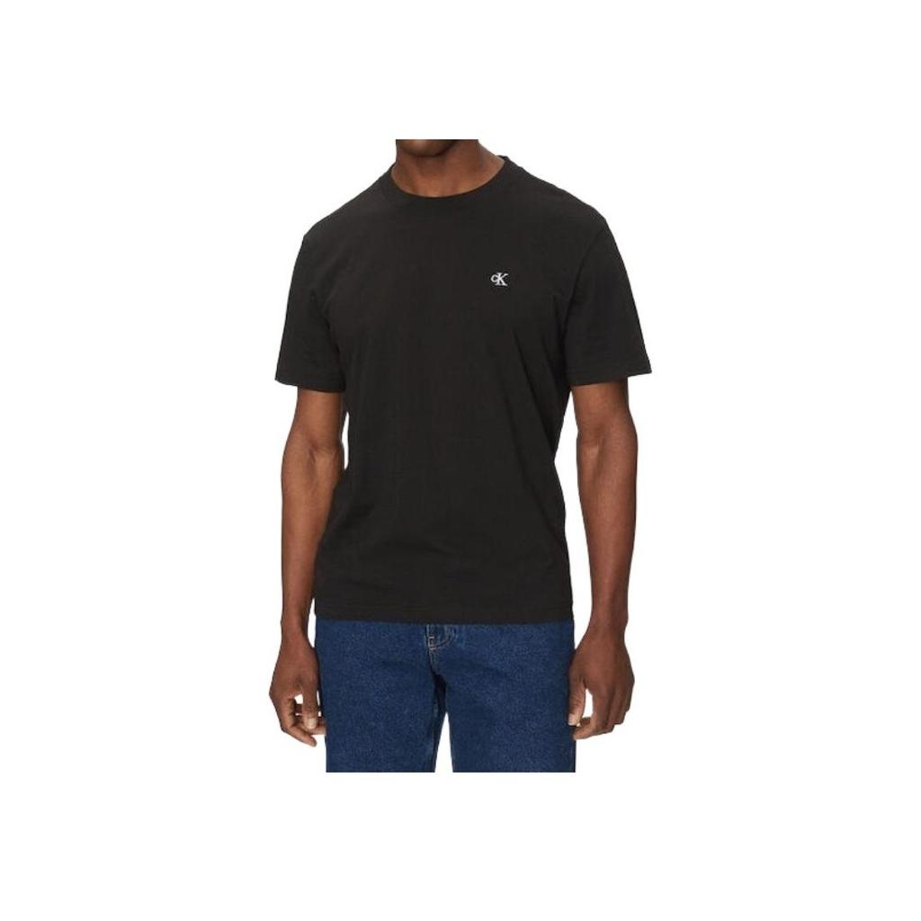 Calvin Klein Letter Logo Round Neck Short Sleeve T-Shirt Men Tops Black J30J327473-BEH