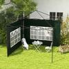 Set of Two 3 X 3m Gazebo Frame Replacement Walls - Green
