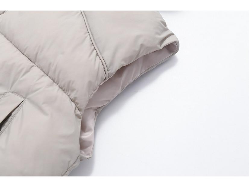 2025 Autumn/Winter Hooded Cotton Vest for Boys & Girls, Warm Sleeveless Jacket for Middle & Big Kids, Elementary School Student Outerwear.