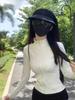 Women's Slim Fit Long Sleeve Sun Protection Running Jacket - White Stand Collar Fitness Outerwear