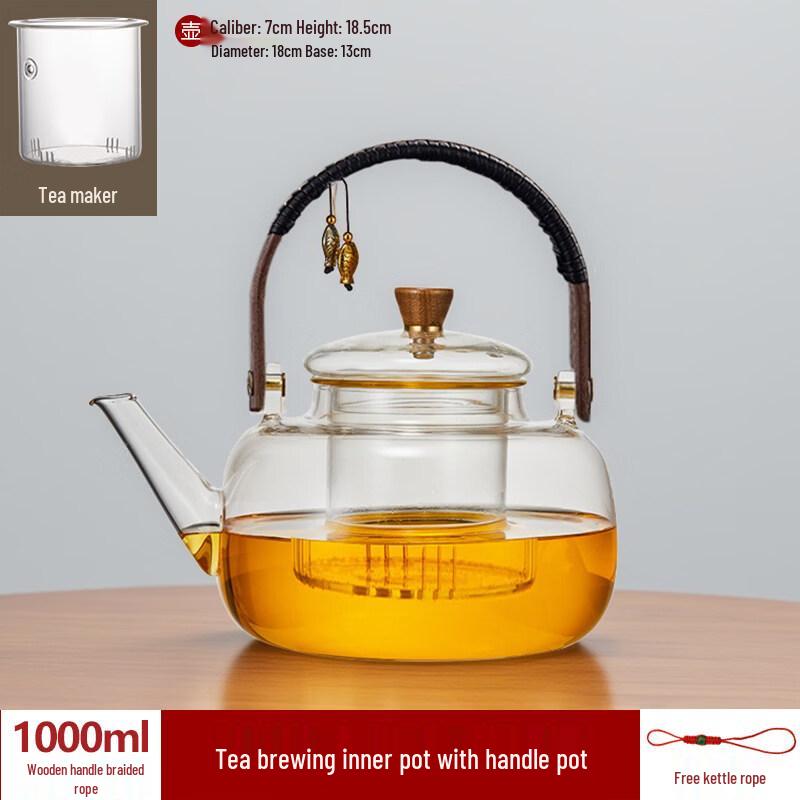 ZISIZ 1.5L Metal Teapot for Hearthside Brewing