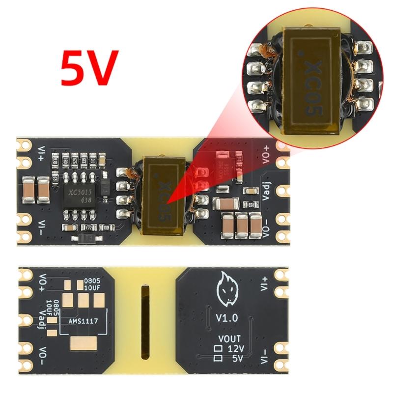 XC5015 Voltages Regulator Board 5V 12V Selectable Wide 9-42V Input Isolated Power Module With Overloads Protections