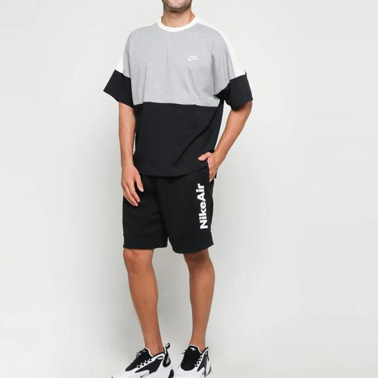 Nike Air Fleece Color-Block Shorts Men Bottoms Black CJ4833-010
