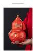 Exquisite Large Ceramic Tea Can with 'Hundred Blessings' Gourd Design: Moisture-proof, Ideal Gift for Elders, Weddings & Business Celebrations