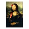Mona Lisa Bathroom Wall Art with Covered Nose Vintage Toilet Humor Poster Graffiti Print Funny Canvas Painting for Home Decor