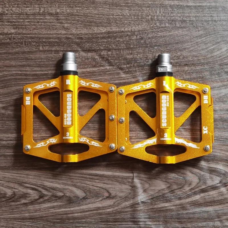 Neue Fahrradpedale mit 3 Lagern, rutschfeste MTB-Pedale, flache Aluminiumlegierung, wasserdicht, Fahrradzubehör