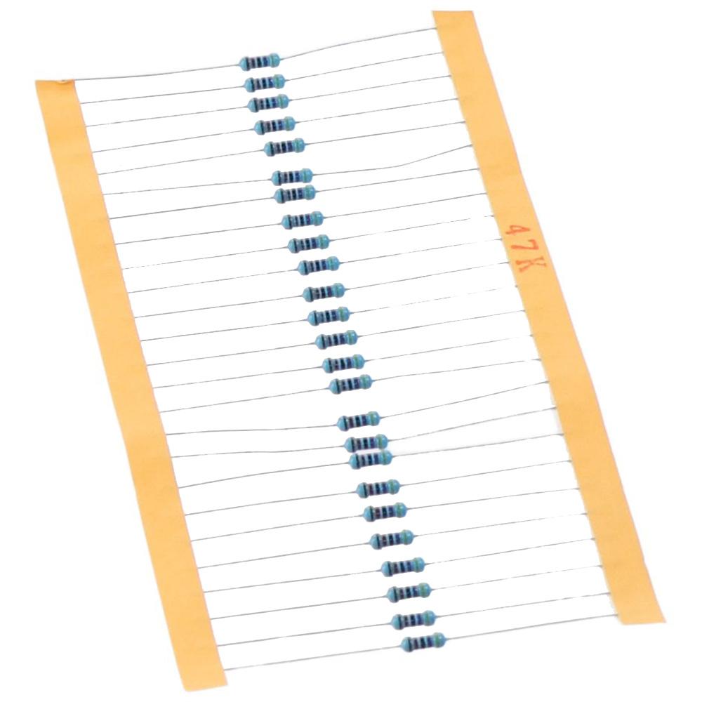 525pcs 17 Values Resistors Assortment Kit 0.25W 1/4W Resistors Metal Film Resistor Kit  Electronics