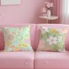 Mint green fresh background Cushion Cover Soft  EasyWash Pillow Case  Versatile for Couch Bed Travel and Office