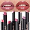 Lápiz labial perlado de diamante, resistente al agua, de larga duración, antiadherente, mate, aterciopelado, brillante, labios rojos sexys, maquillaje, cosméticos.