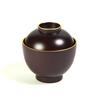 Traditional Honpo Soup Bowls, Dark Brown with Gold Line, Dishwasher and Microwave Safe, Set of 5. Perfect for Zenzai, Soup, Miso Soup, and Zoni (Japan