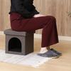 Fuji Boeki Pet House Storage Stool, 30cm Wide X 30cm Deep X 30cm High, Charcoal Fabric, Foldable, Mini 53702, Small