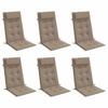 VidaXL High Back Chair Cushions Set of 6 Taupe Oxford Fabric, Cushion, Chair Cushion, Seat Cushion 361900