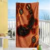 Australian Aboriginal Style Beach Towel Quick-Dry Soft Microfiber Comfortable Lightweight