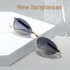 New Vintage Oval Frame Sunglasses Women Luxury Metal Frame Sunscreen Eyeglasses Fashion Outdoor UV400 Sunglasses Men's Goggles