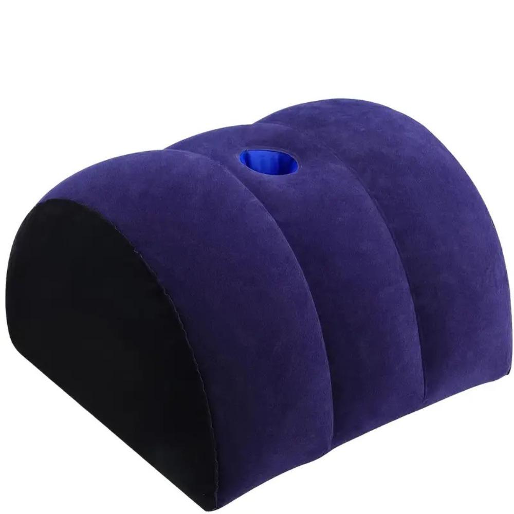 

PVC Flocking Silicone Pillow Blue+Black Inflatable Pillow New Magic Cushion Home without logo