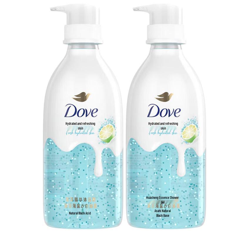 Dove Glacier Sea Salt & White Grapefruit Essence Body Wash Twin Pack