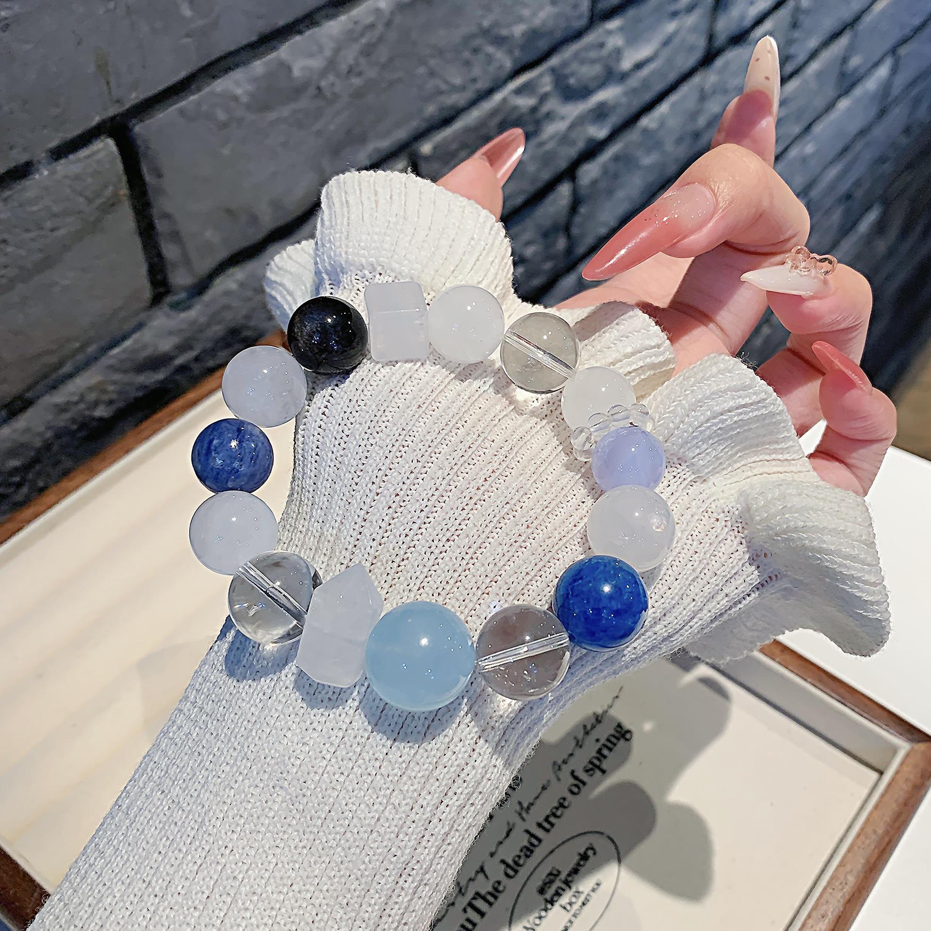 

Elegant White Phantom Crystal Citrine Amethyst Multi-Stone Bracelet