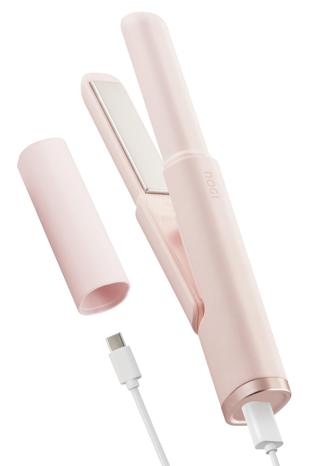 

NOGI Mini Straight Hair USB Temperature Adjustment Travel Ceramic Coated (ELECOM) Iron, Powered, 14mm, Portable, 3-Stage (190/140/100℃), High-Speed розовый