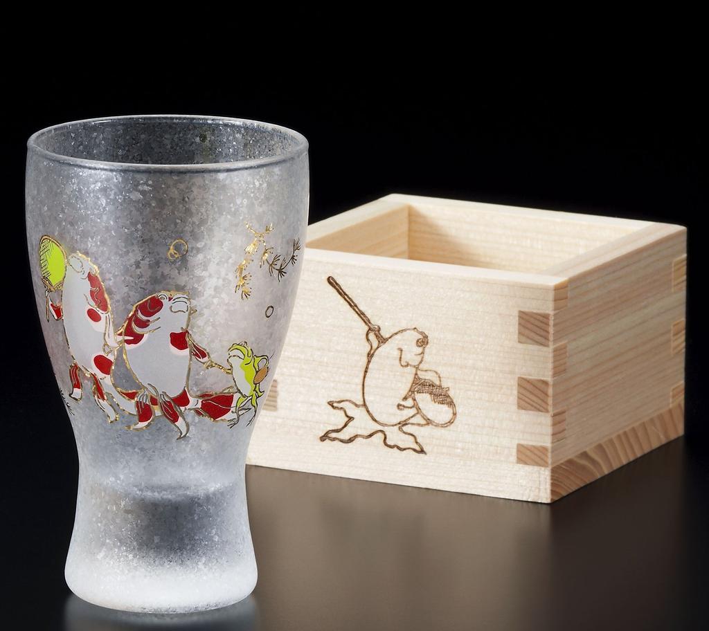 ADERIA Premium Nippon Taste Sake Lucky Animals Goldfish Masu Sake Made in Gift Perfect as a small sake or sake Perfect for cold A perfect gift for or