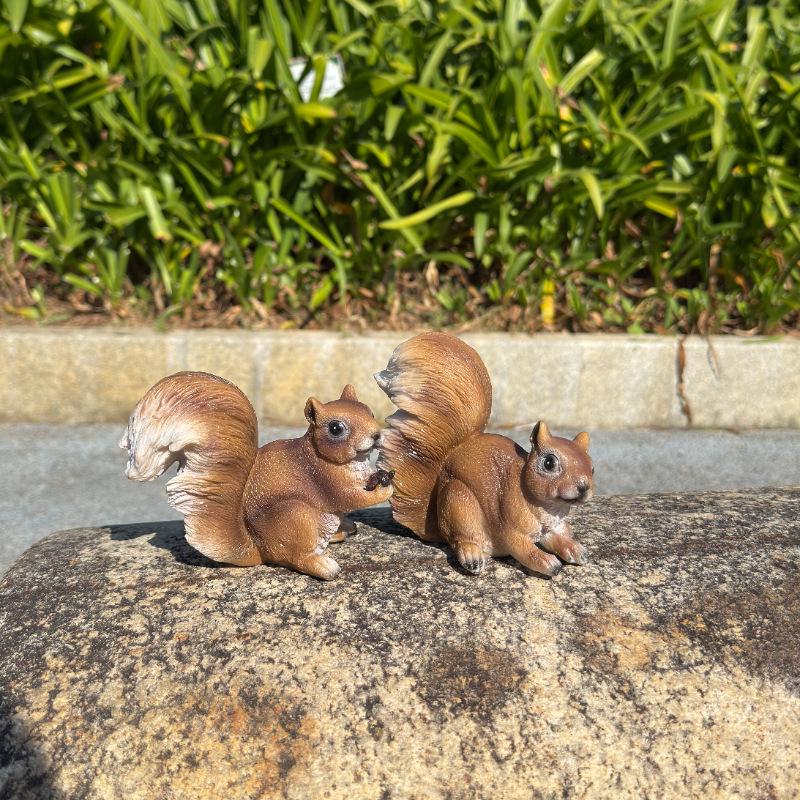 Outdoor Squirrel Sculpture for Garden, Lawn, and Tree Decor