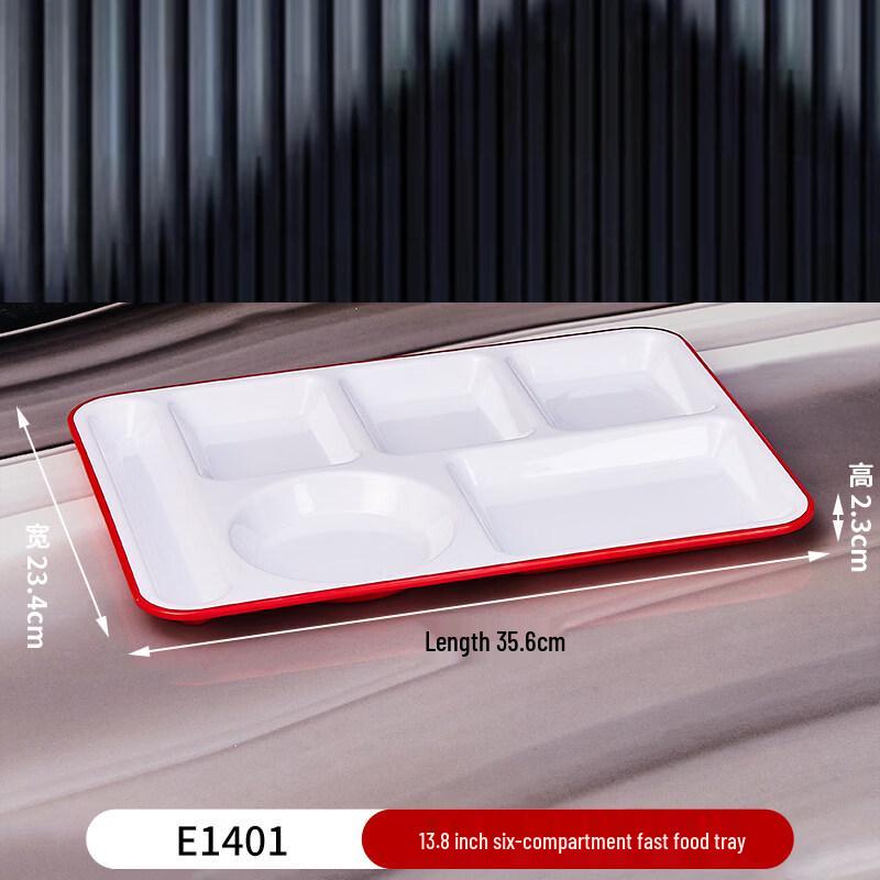 RuHan 6-Compartment Fast Food Tray