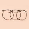 Stainless Steel Cut-out Bracelet Set Friend Friendship Bracelet Motivational Gift Hand-woven Triple Love Bracelet