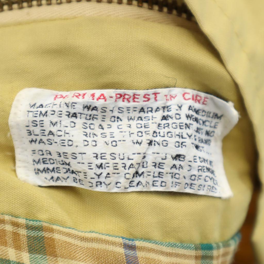 Sears 70s Vintage Talon Zip Swing Top Yellow PERMA PREST Men's Used