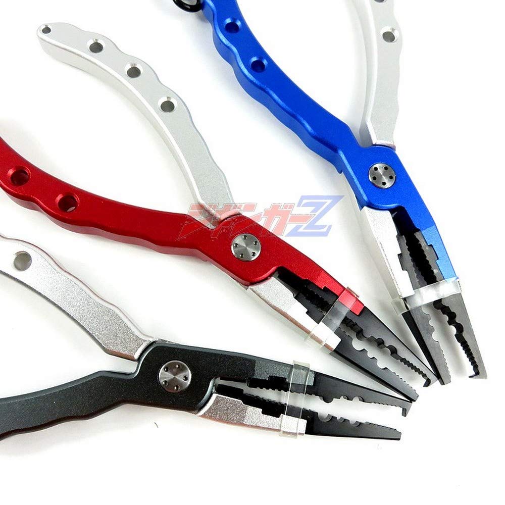 Jigginger Z Fish Grip and Pliers Set for Lure and Shore Jigging Jigging, Egging, Fishing, Kayaking, SUP, [Red]