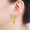 Nidin High Quality Round Beads Copper Charm Drop Earrings For Women Girl Birthday Party Ear Jewelry Accessories Fashionable Gift