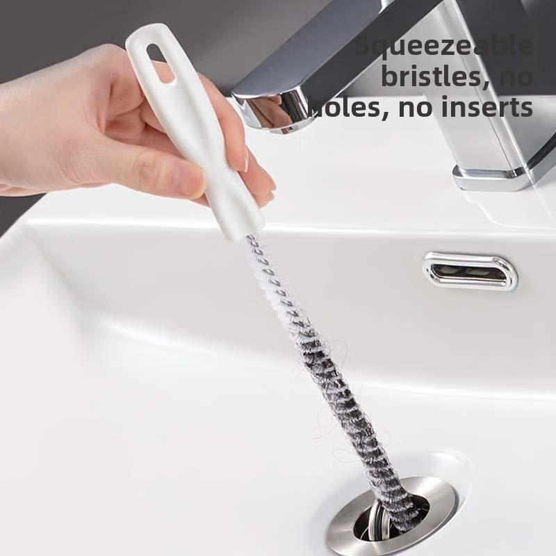 Pipe unclogging magic tool, kitchen drain cleaning brush, hair remover, unclogging tool белый