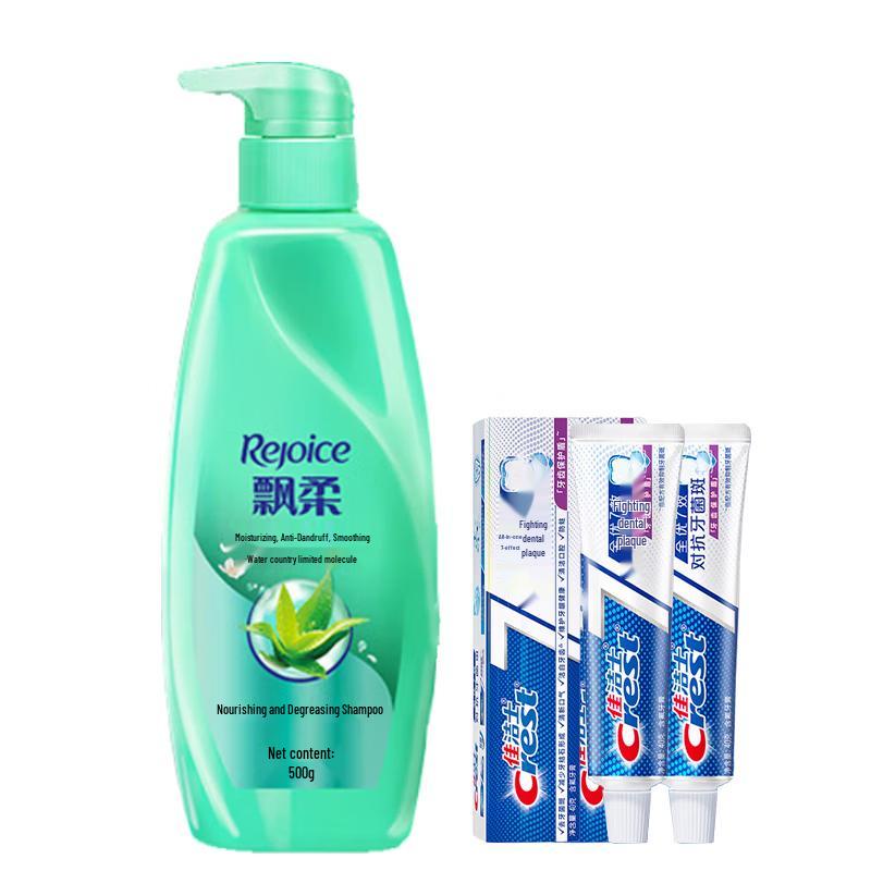 Crest Toothpaste & Rejoice Shampoo Family Bundle