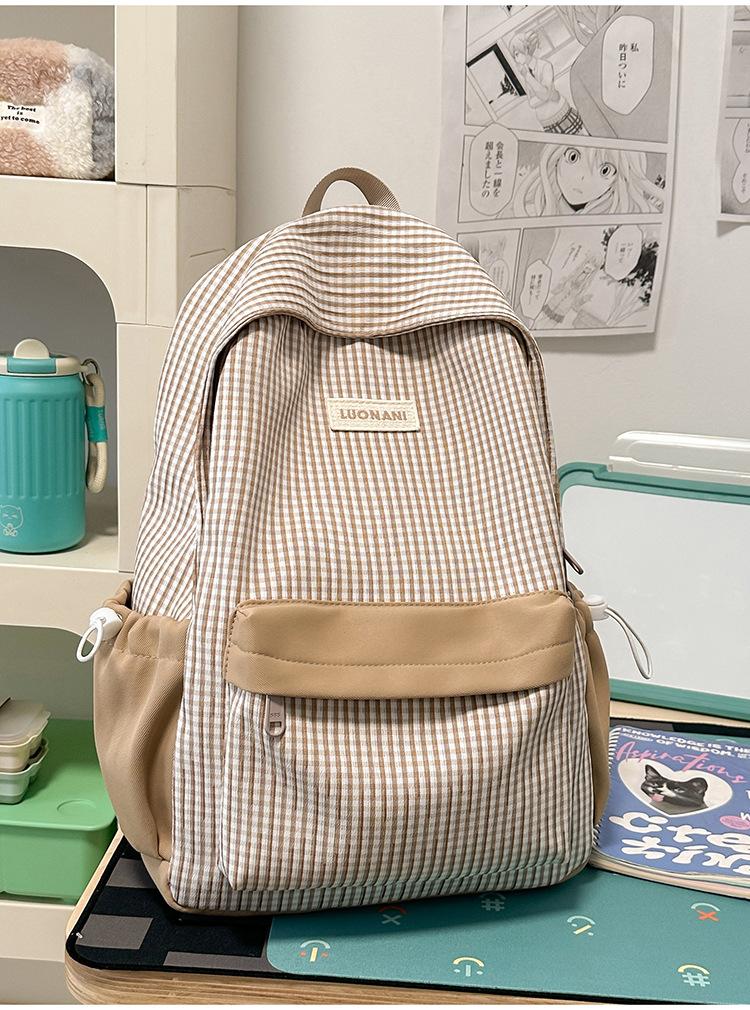 Schoolbag powder condensation warm bubble wrinkle spinning schoolbag Japanese girl milk pastoral layered storage outing shopping backpack