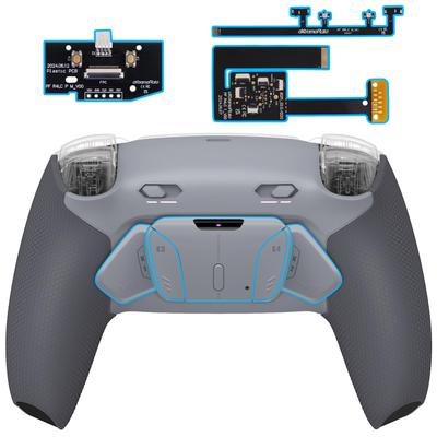 eXtremeRate RISE4 Plus MAX Back Paddle Kit for PS5 Controller with Clicky Trigger Stops and Rubber Remappable Back Button Kit for PS5 Controllers
