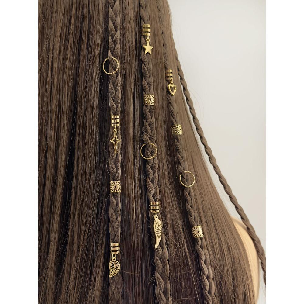 45 Pieces of Dirty Braided Hair Rings, European and American Bangs, Hair Accessories, Hair Extensions