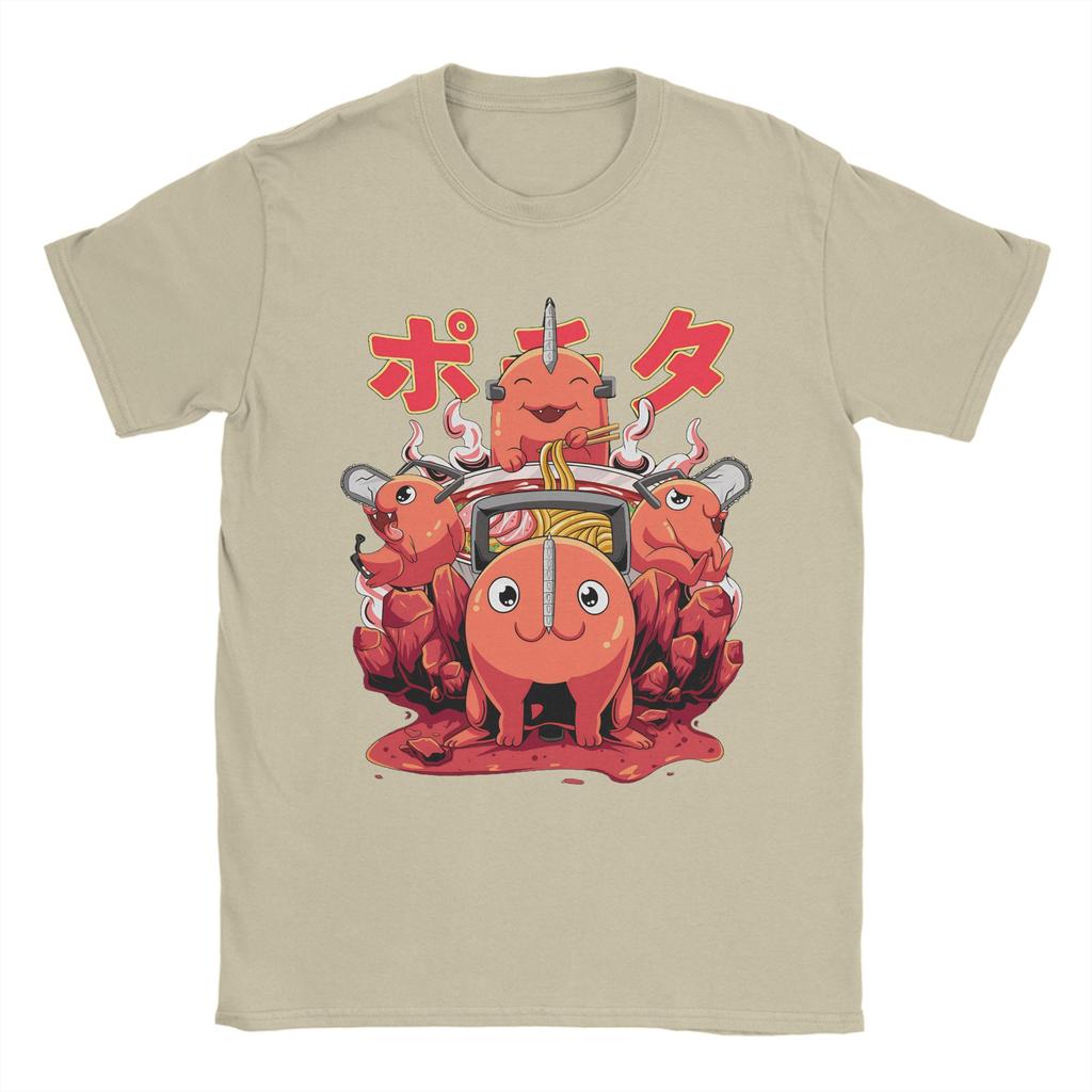 Men's Demon Ramen T-Shirts  Manga Denji Power Reze Cotton Clothes Beach Short-Sleeved T-Shirt O Neck Tshirt Plus Size 5XL 6XL