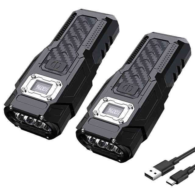 Multifunktionale Leistungsstarke LED Taschenlampe Tragbare Ultra Helle Taschenlampe USB Wiederaufladbar Outdoor Notfall Camping Powerbank