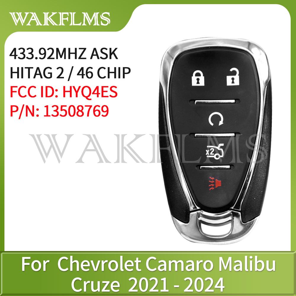 HYQ4AS HYQ4ES HYQ4AA HYQ4EA For Chevrolet Cruze Camaro Sonic Malibu Equinox Spark 2016-2024 Smart Car Key 315Mhz 433Mhz 46Chip 5-Trunk-433mhz