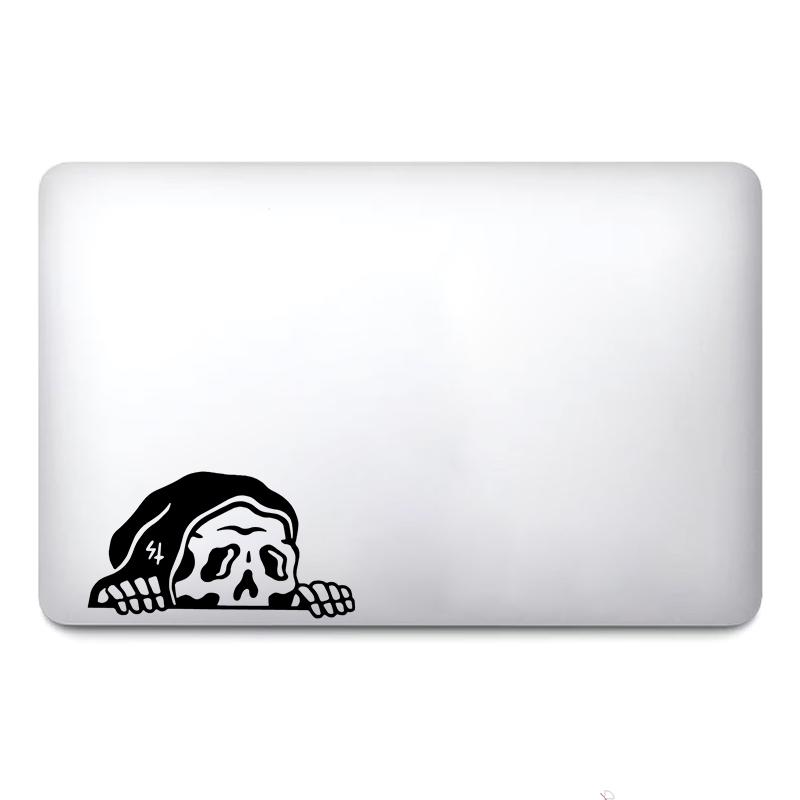 Grim Reaper Lurking Vinyl Sticker Decals Spooky Skeleton Peeker Stickers For Car Window Bumper Laptop Decoration