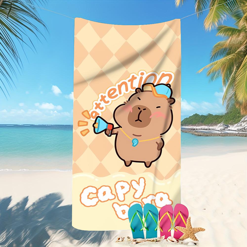 Niedliche Strandtücher mit Capybara-Print: Perfekt für den Sommer! Sofakissenbezug, Raum Heimdekorationortabel