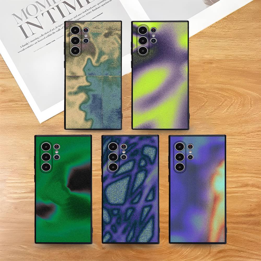 Fashion Abstract Phone Case For Samsung Galaxy S25 S24 S22 S23 Ultra S21 S20 Plus 5G Frosted Non-Slip Full Cover Soft Case