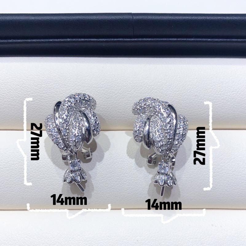 Luxurious 10-11mm Natural Rice Pearls Fashion Drop Earrings 925 Silver Fine Wedding Jewelry for Women