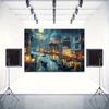 2D Flat Printing Night Venice Canal Backdrop for Italy Vacation Photoshoot