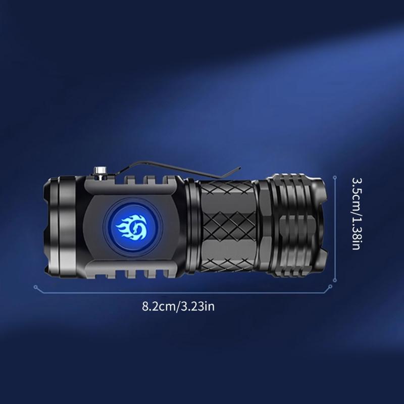 Rechargeable LED Torches with 5 Light Modes Mini Flash Powerful Flashlights Pocket Torches for Camping, Outdoor, Hiking