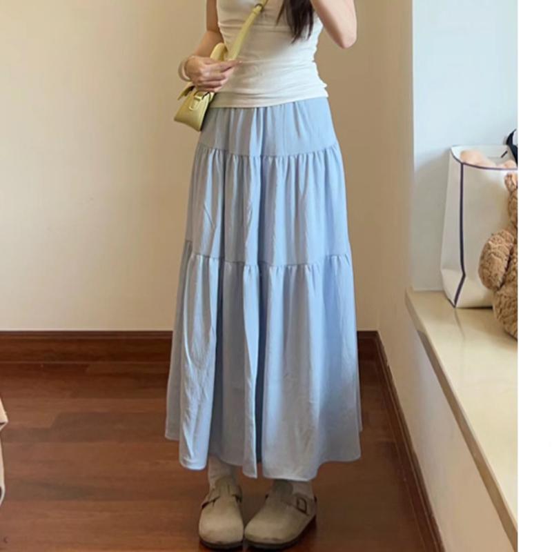 

Белая юбка с темпераментом для женщин Весна, Осень и Зима Новый стиль Маленькая с высокой талией Приталенная и нежная Стиль Повседневная юбка XL