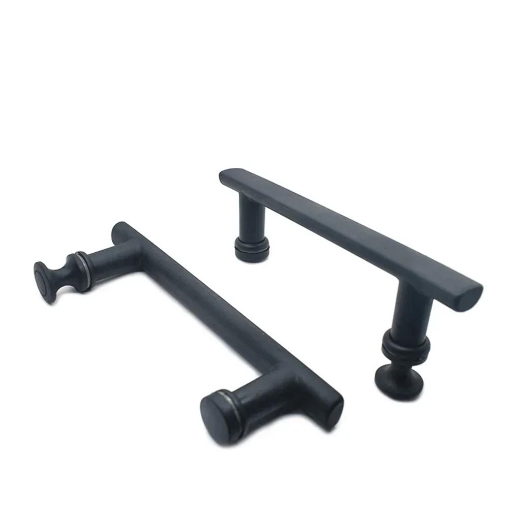 

2 шт. Ручка для душевой двери, пластиковая, для ванной комнаты, для душевой комнаты, стеклянные ручки для раздвижных дверей, черные сменные ручки, фурнитура