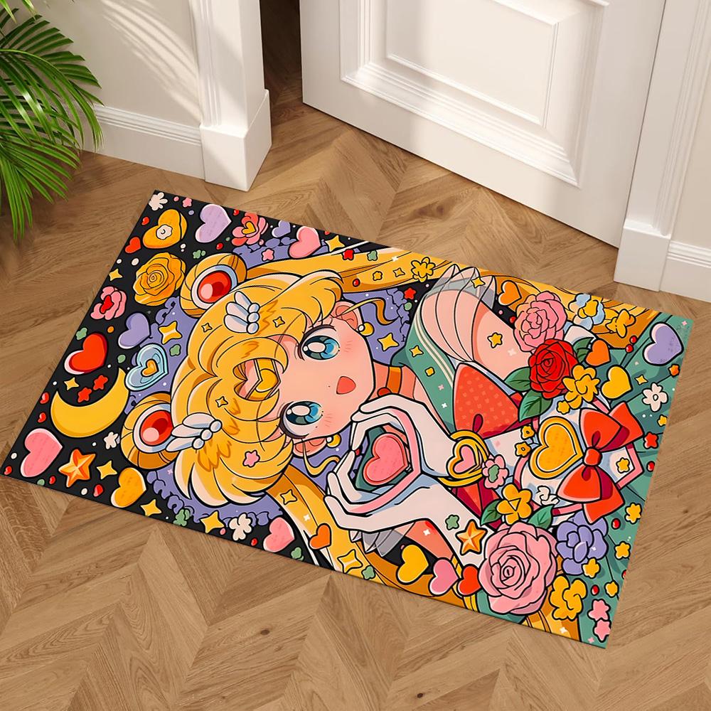 Moonlit Angelic Fantasy Carpet Design for Entryway Balcony Hallway Kitchen Antislip Carpet Anime Office Decor Wedding Party Gift