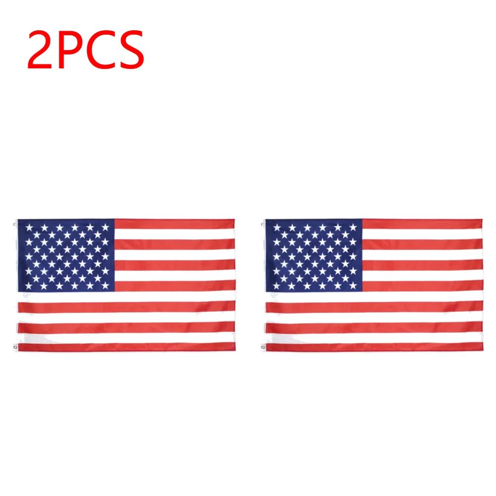 90x150cm Embroidered American Flag Independence Day Flag Outdoor USA Flag Waterproof Polyester Flag for US National Holidays