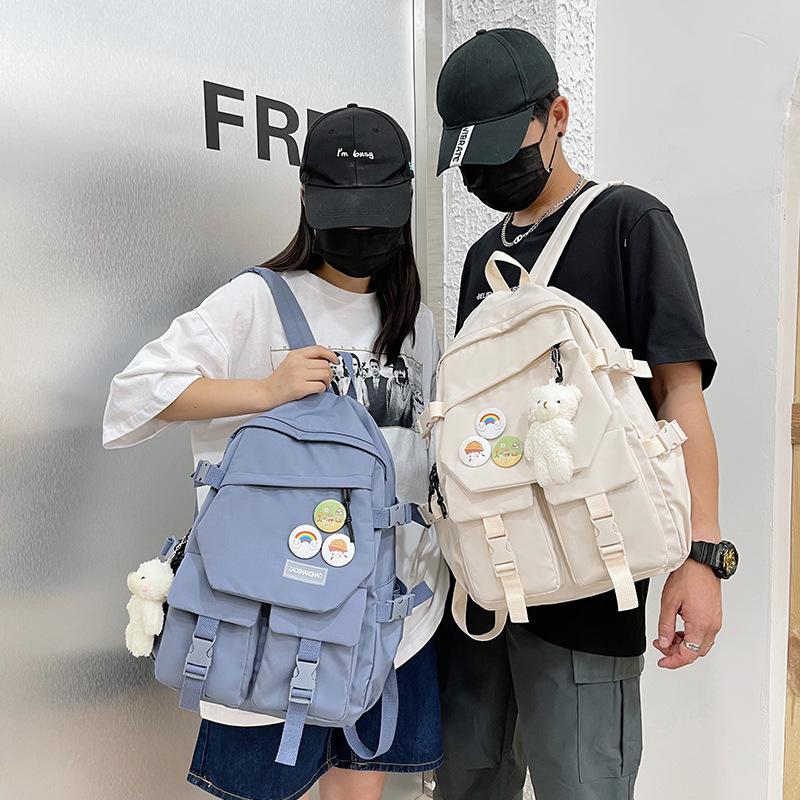 Schoolbag Schoolbag Female Korean Version High School College Student Trendy Backpack Large Capacity with Junior High School Student Casual Computer